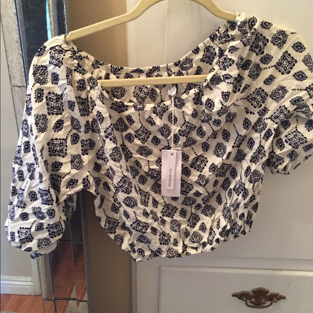 Off the shoulder crop top